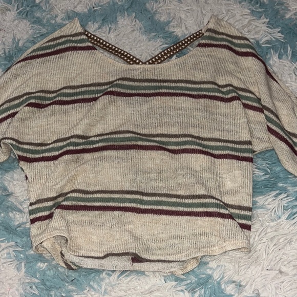 Knit crossed back top - Picture 1 of 3